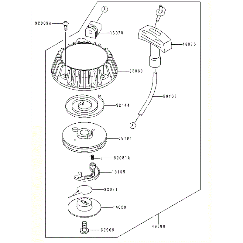 Kawasaki KHS750A  (HB750A-AS50) Parts Diagram, STARTER