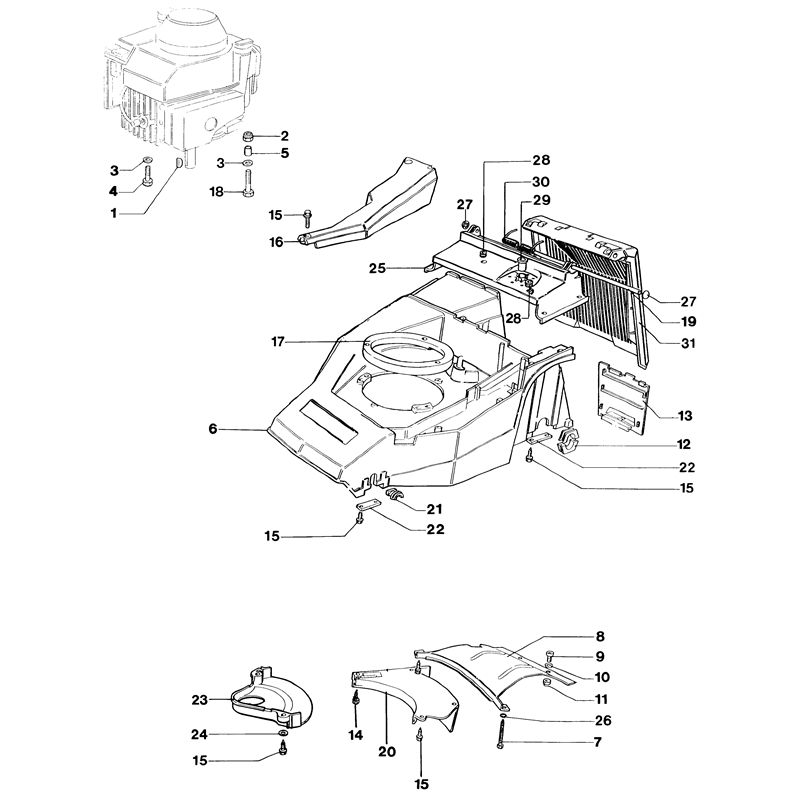 Oleo-Mac LUX 53 HV (LUX 53 HV) Parts Diagram, Deck