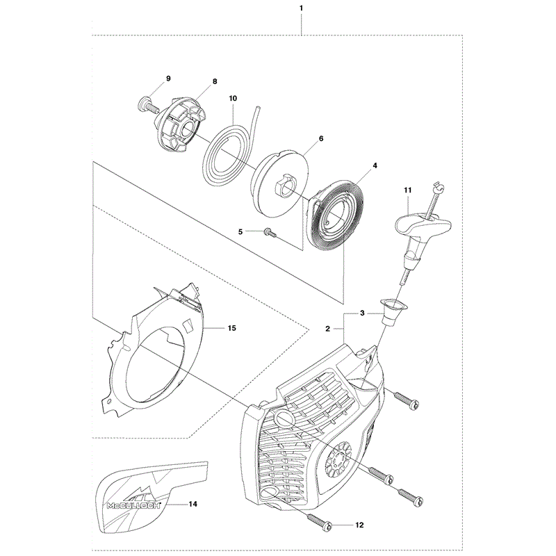 McCulloch CS350 (2011) Parts Diagram, Page 13
