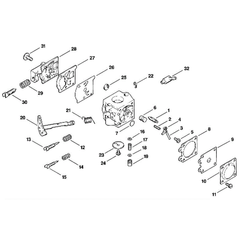 Stihl 009 Chainsaw (009) Parts Diagram, M-Carburetor WT-29A