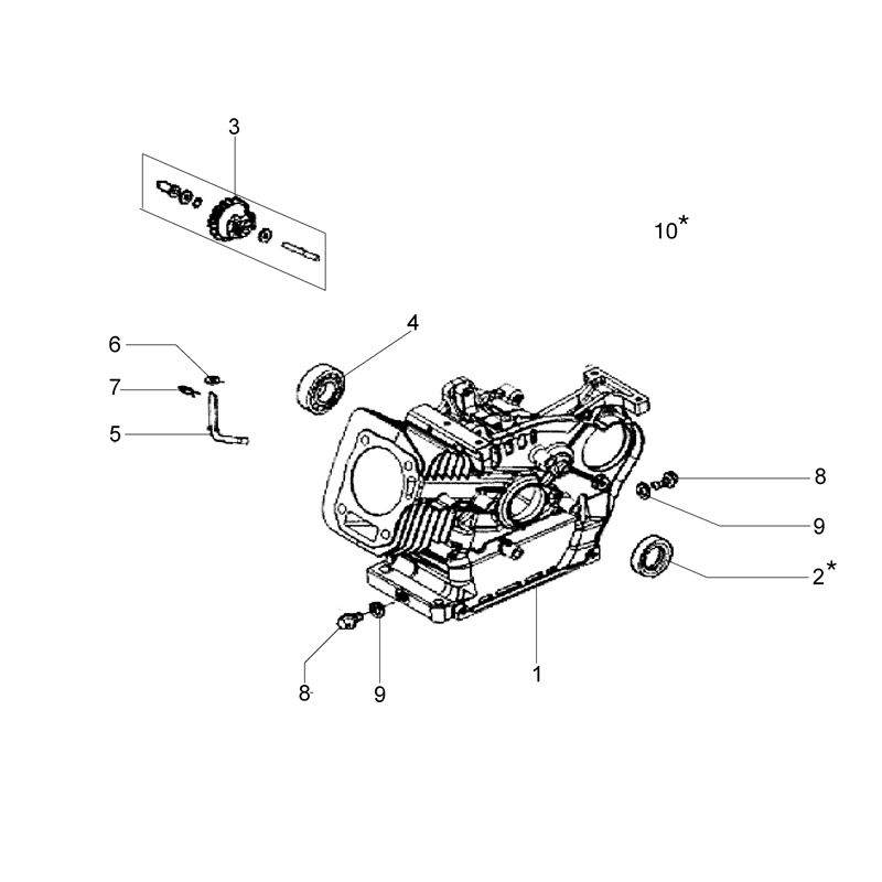 Bertolini 201 (EN 709) (K800 H - SN T210) (201 (EN 709) (K800 H - SN T210)) Parts Diagram, Crankcase