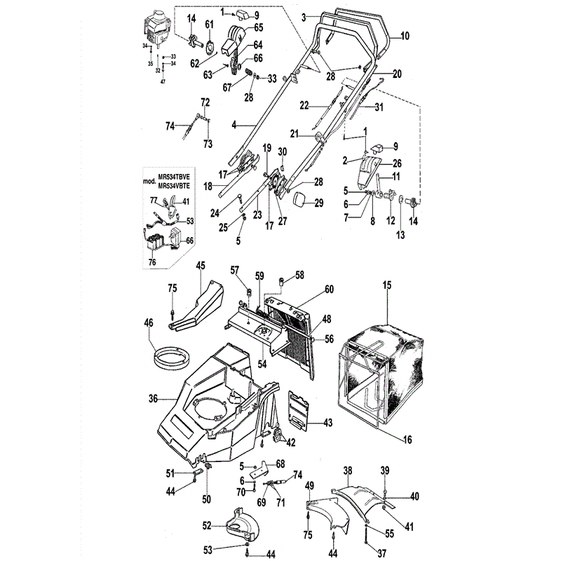 Efco MR 53 TBVI B&S Lawnmower (2008) Parts Diagram, Page 3