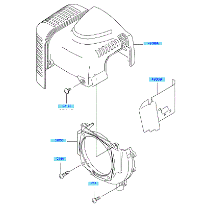 Kawasaki KBL43A (HA043G-AS51) Parts Diagram, Cooling Equipment