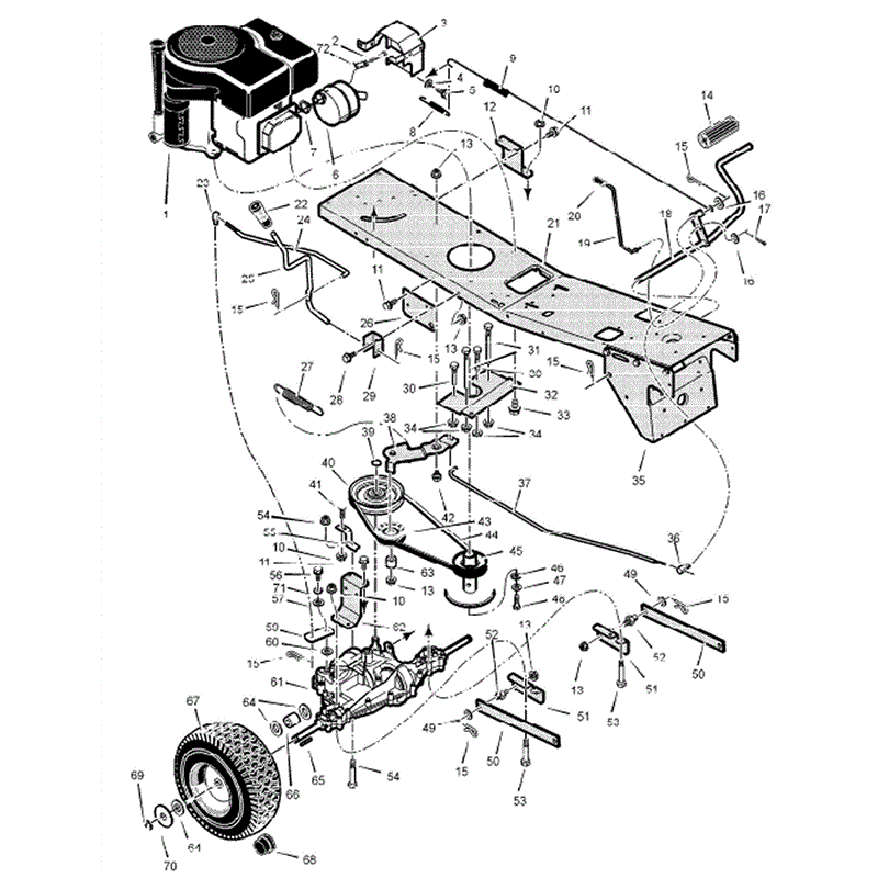Hayter 10/30 (133A001001-133A099999) Parts Diagram, Motion Drive