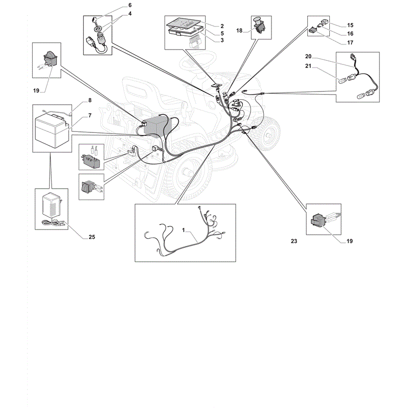 Castel / Twincut / Lawnking PDC140 (2012) Parts Diagram, Electrical Parts
