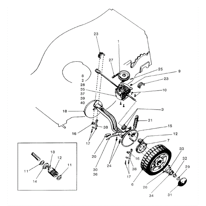 Hayter Hunter 54 (336001791-336099999) Parts Diagram, Rear Axle