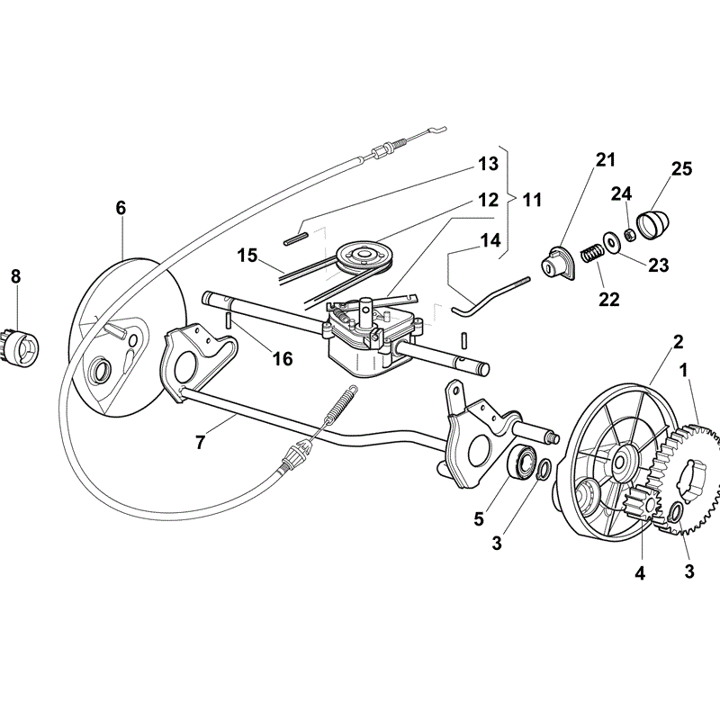Mountfield S420PD Petrol Rotary Mower (2011) Parts Diagram, Page 6
