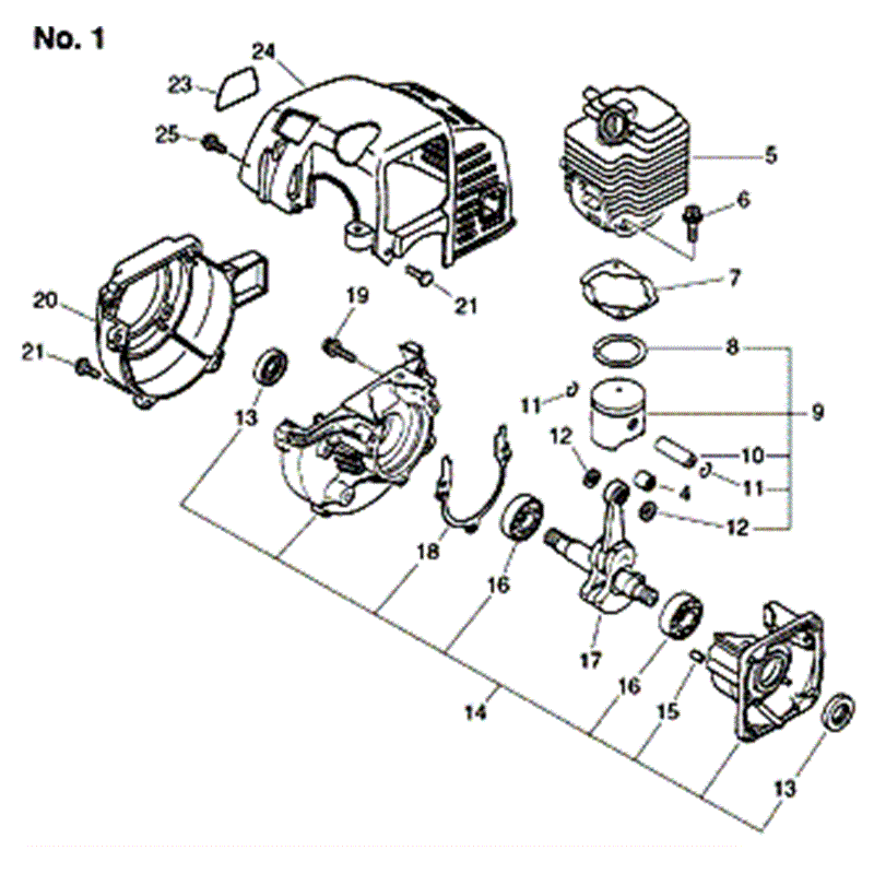 Echo SRM-2400 (SRM-2400) Parts Diagram, CYLINDER CRANKCASE