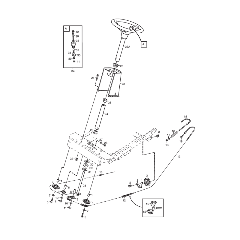 Stiga VILLA II ROYAL (13-2724-13 [2003]) Parts Diagram, Steering_0