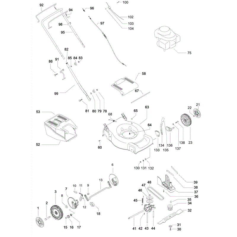 McCulloch M46-450CD (966833401) Parts Diagram, Page 1