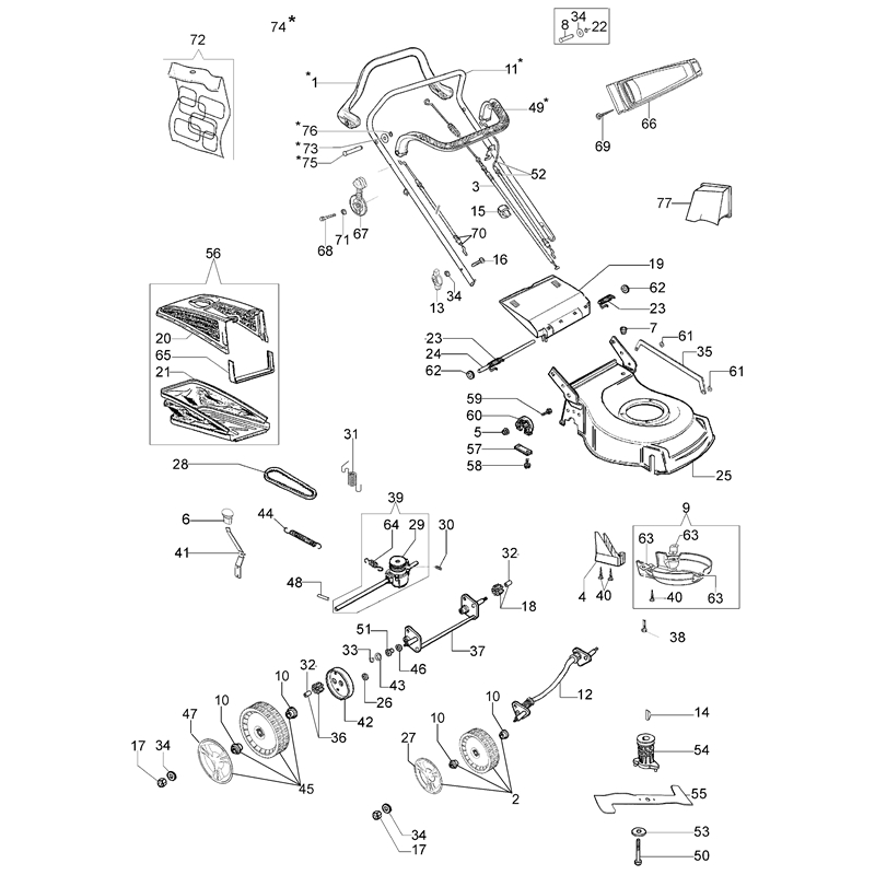 Oleo-Mac G 48 TBX COMFORT (G 48 TBX COMFORT) Parts Diagram, Illustrated parts list 2009