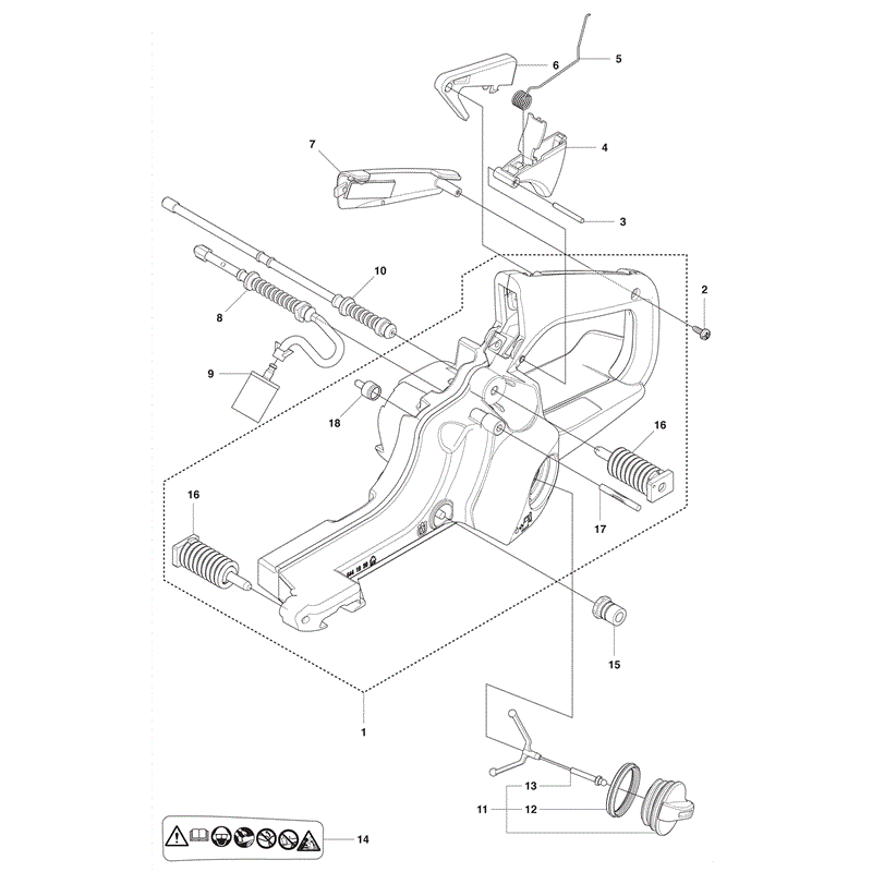 Husqvarna 435e Chainsaw (2011) Parts Diagram, Fuel Tank