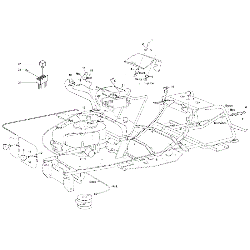 Hayter RS17/102H (17/40) (149E290000001 onwards) Parts Diagram, Electrics