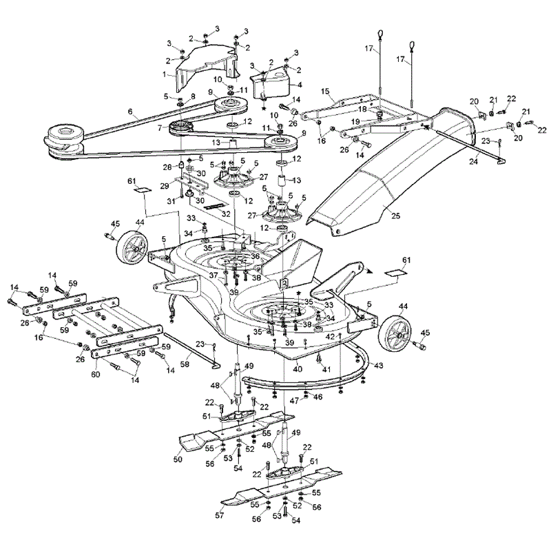 Hayter RS17/102H (17/40) (149C001001-149C099999) Parts Diagram, Cutter Deck