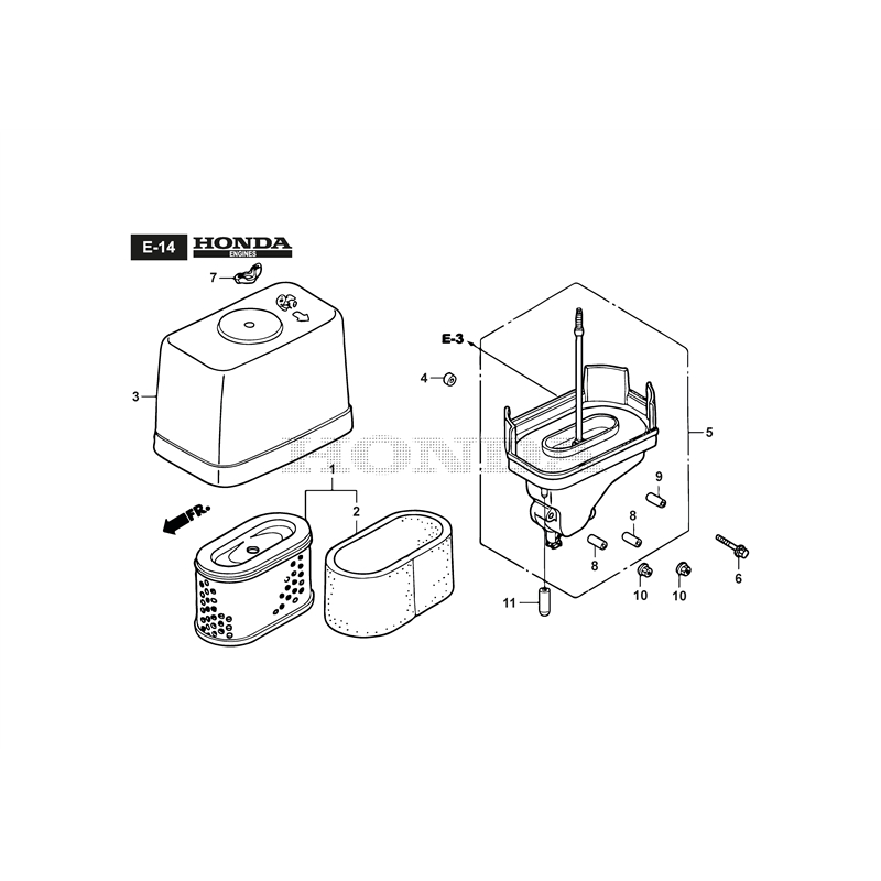 Mountfield 3000SH Lawn Tractor (2T2000383-M12 [2012-2015]) Parts Diagram, Air Cleaner