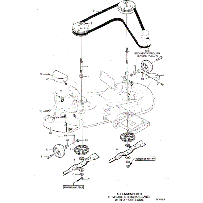 Hayter 19/42 (19-42) Parts Diagram, Deck Assy2