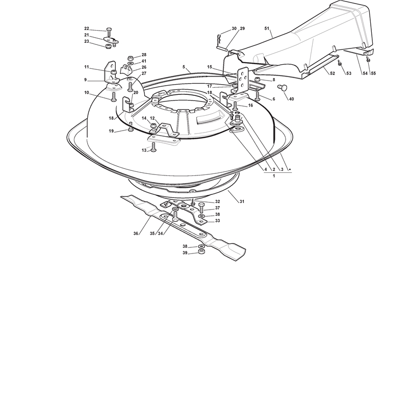 Mountfield 2500SV Ride-on (2T0313483-UM9 [2011-2013]) Parts Diagram, Cutting Plate