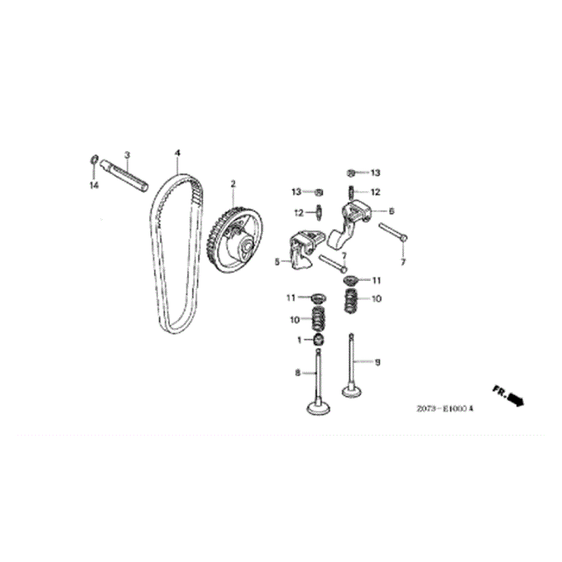 Honda EU20i Generator (EU201-B) Parts Diagram, CAMSHAFT-PULLEY-BELT