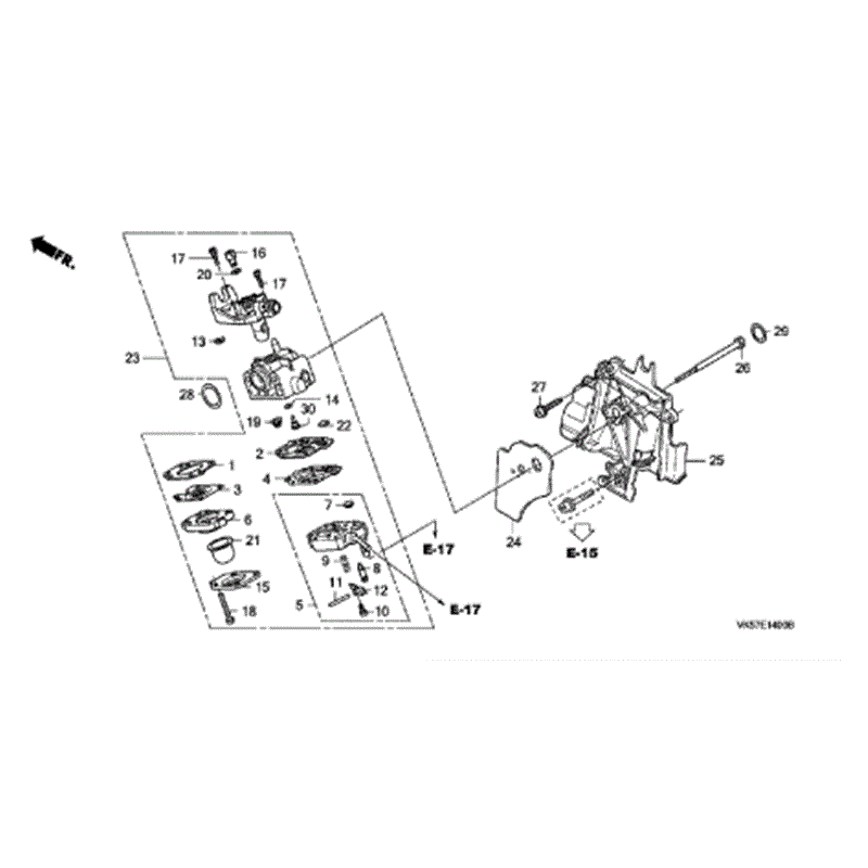 Honda UMK 435 LE Brushcutter (UMK435E-LEET) Parts Diagram, CARBURETTOR 