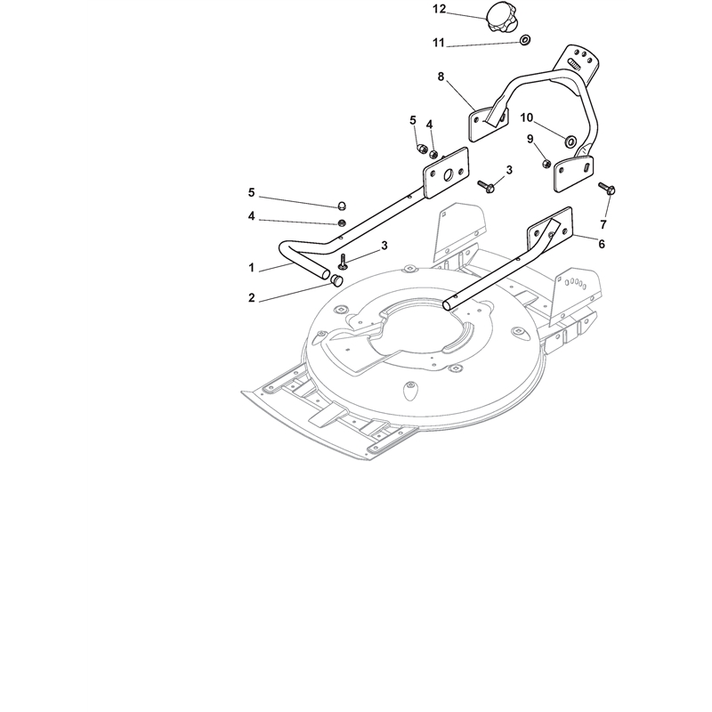 Mountfield 5030 PD INOX  Petrol Rotary Mower (291562033-M08 [2008]) Parts Diagram, Handle, Lower Part
