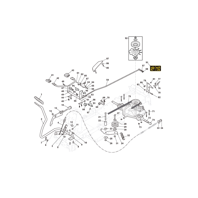 Mountfield R27H Ride-on (2T0072486-MC [2018-2019]) Parts Diagram, Hydrostatic Transmission