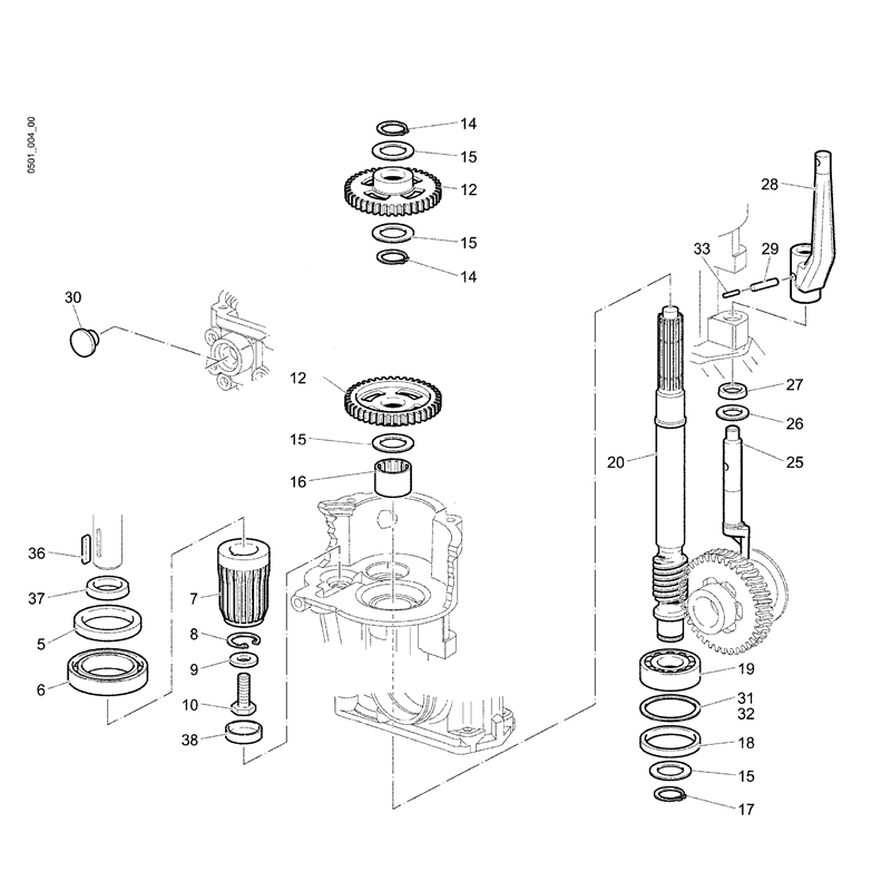 Bertolini 210 Fino-Until 2009) (210 (Fino-Until 2009)) Parts Diagram, Speed gears of the gearbox