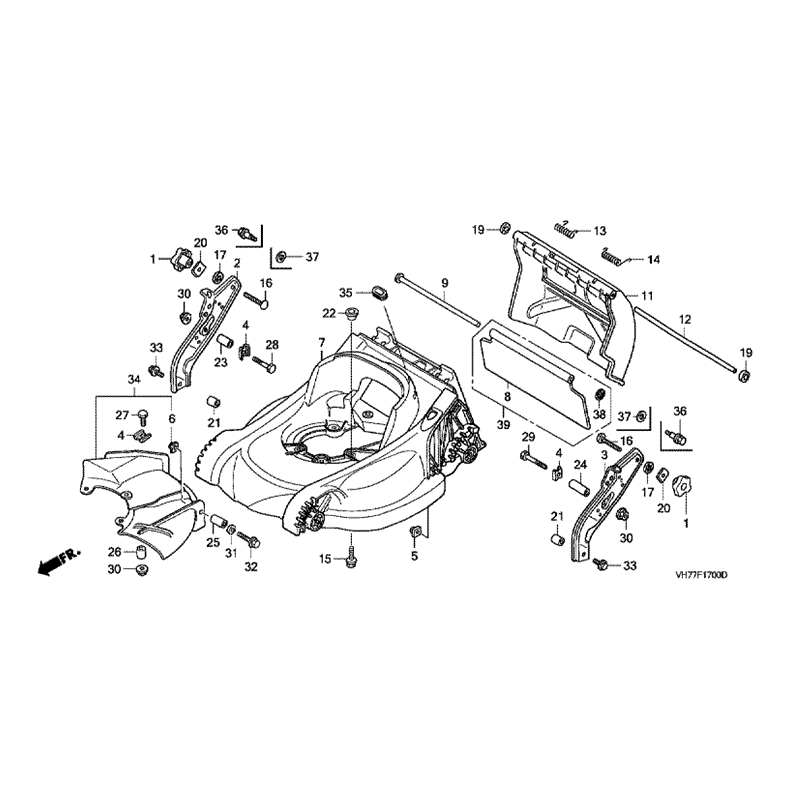 Honda HRX537 C2-HYE (HRX537C2-HYEANH462-MAGA) Parts Diagram, CUTTER HOUSING
