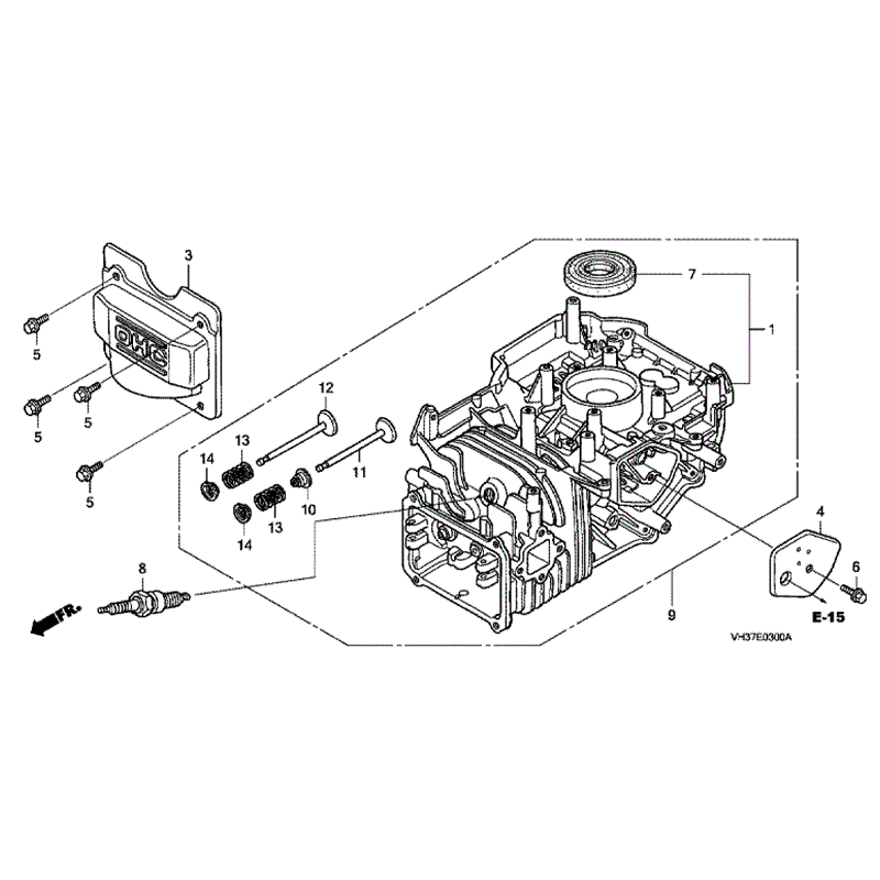 Honda Izy HRG 415 SD Lawnmower (HRG415C3-PDE-MABF) Parts Diagram, CYLINDER BARREL