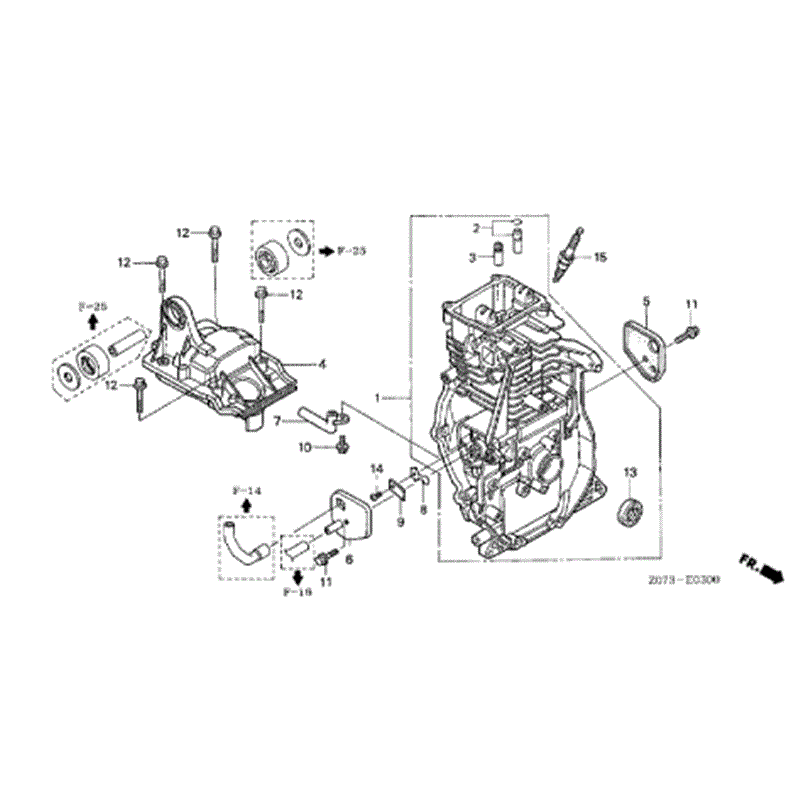 Honda EU20i Generator (EU201-B) Parts Diagram, CYLINDER BARREL