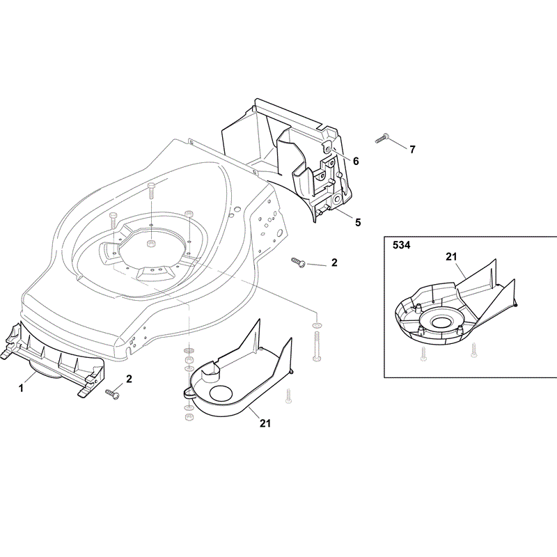 Mountfield SP536 (RM55 160cc OHV) (2011) Parts Diagram, Page 2
