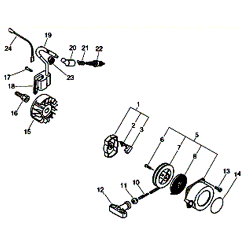 Echo PB-24LN (PB-24LN) Parts Diagram, STARTER MAGNETO
