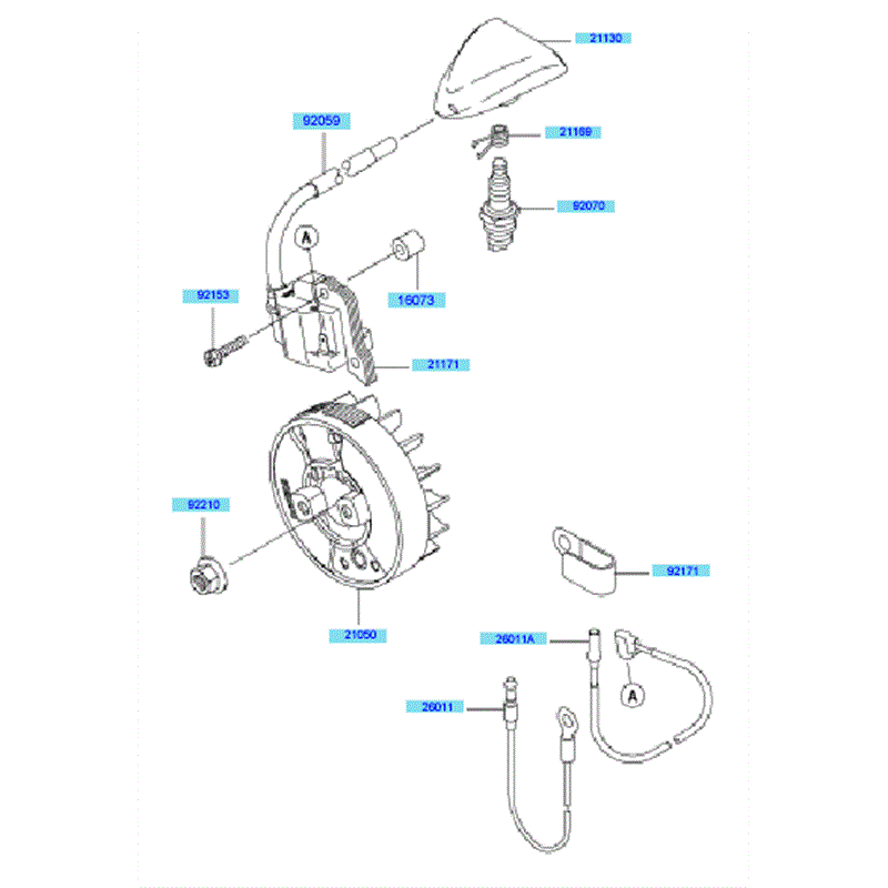 Kawasaki KBH27A  (HA027F-BS50) Parts Diagram, Electrical Equipment