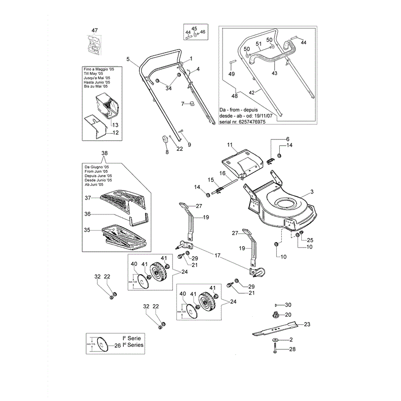 Efco LR 44 PB B&S Lawnmower (LR44PB) Parts Diagram, Page 1