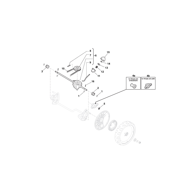 Mountfield 484 WS-B  Petrol Rotary Mower (295496028-AMZ [2017-2019]) Parts Diagram, Transmission
