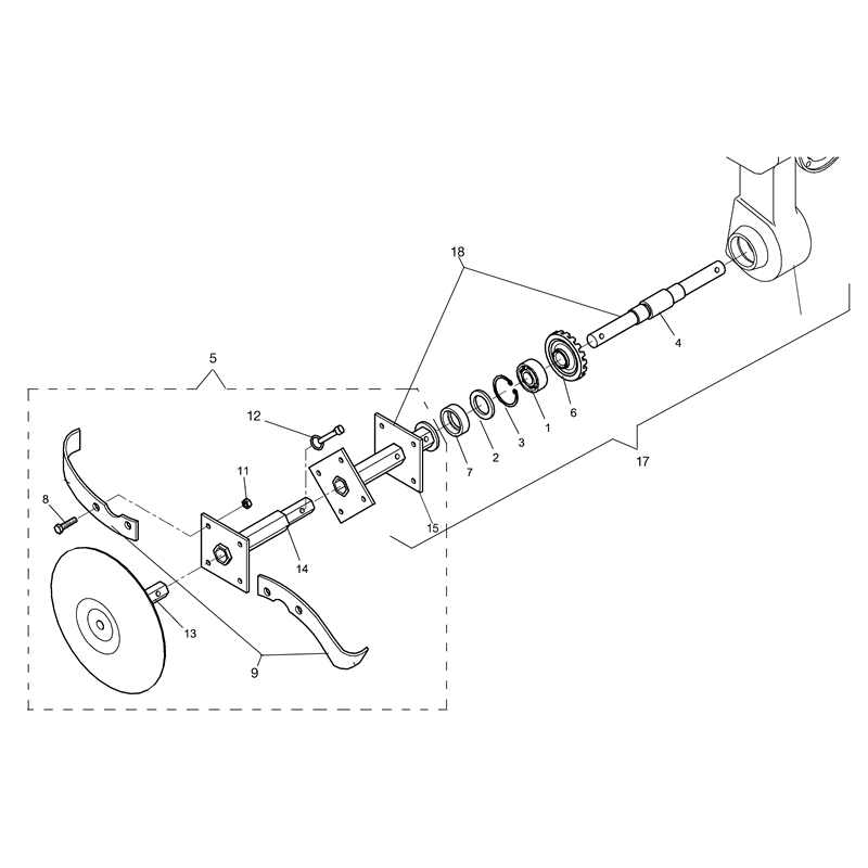 Bertolini 215 (EN 709) (215 (EN 709)) Parts Diagram, Tiller