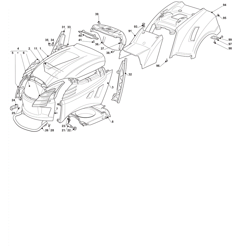 Castel / Twincut / Lawnking XG175HD (2012) Parts Diagram, Body