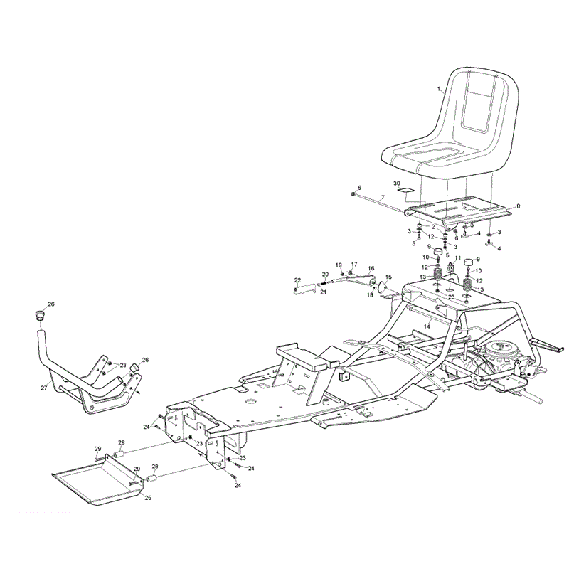 Hayter RS17/102H (17/40) (149E270000001-149E280999999) Parts Diagram, Seat Assembly
