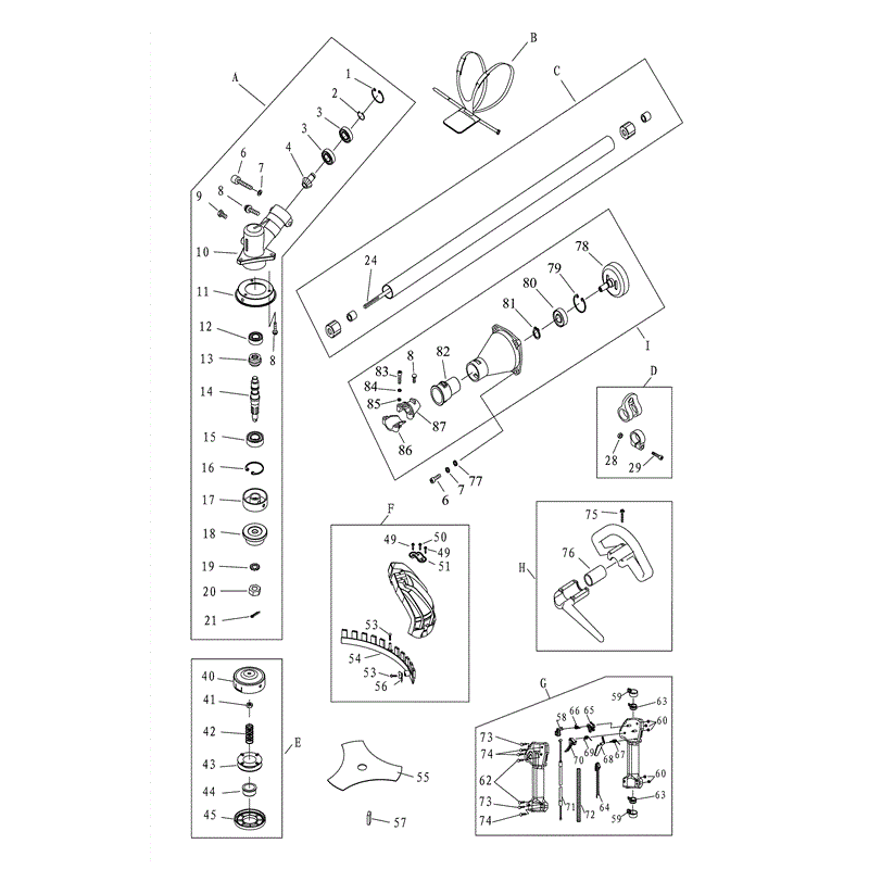 Mitox 435L Brushcutter (435L Brushcutter) Parts Diagram, Shaft