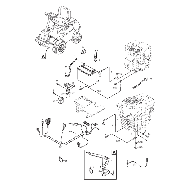 Stiga VILLA MASTER (13-2721-11 [2001]) Parts Diagram, Electric equipment_0