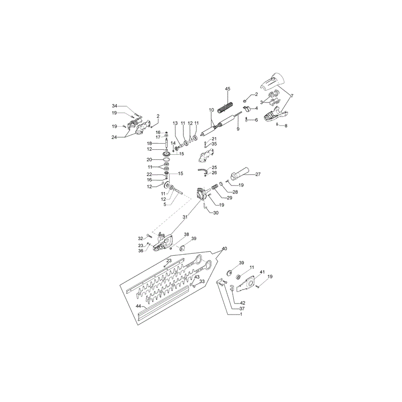 Efco Long Reach Hedgetrimmer (2011) Parts Diagram, Page 1