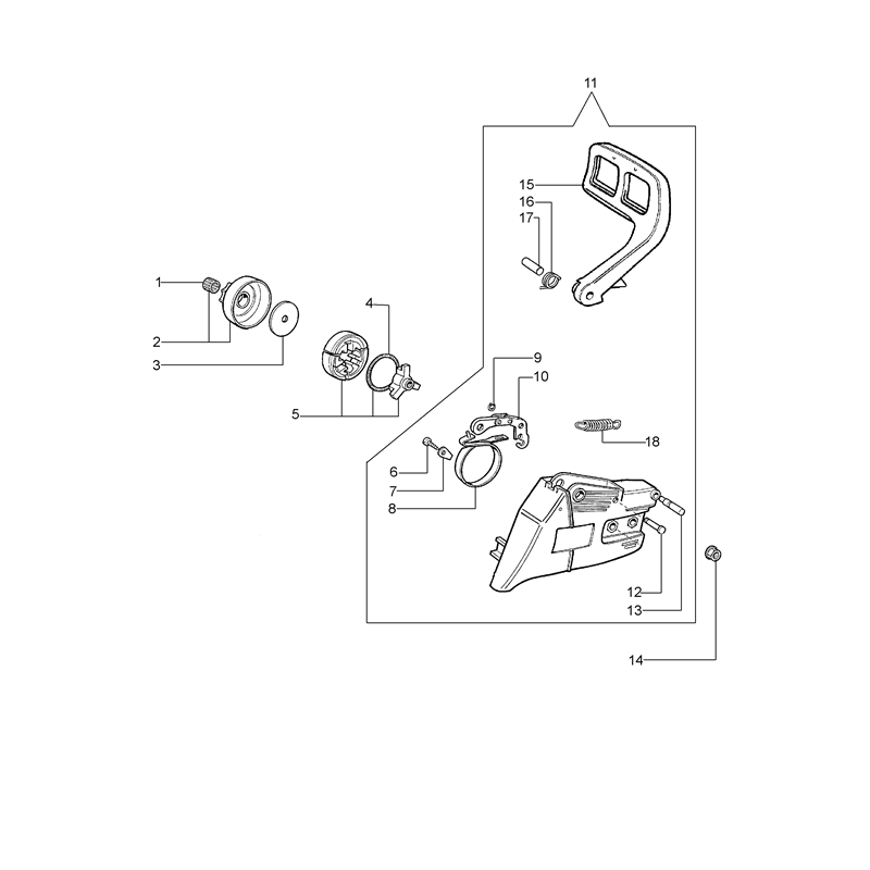 Oleo-Mac GS 940 (GS 940) Parts Diagram, Chain cover