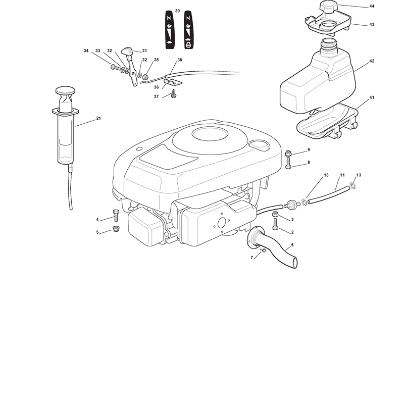 Mountfield 625M Ride-on (299970613-MOU [2003-2006]) Parts Diagram,  B&S