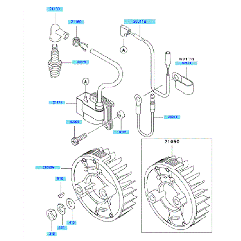 Kawasaki KBL34A (HA034F-BS51) Parts Diagram, Electric Equipment