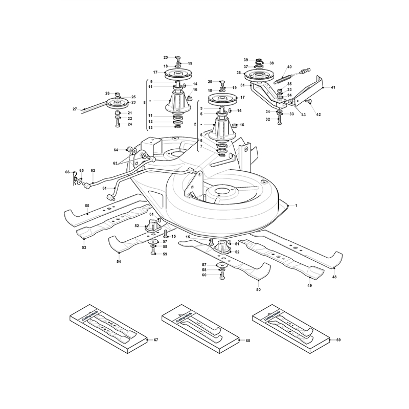 Mountfield 1636H Lawn Tractor (2T0430483-M11 [2011-2020]) Parts Diagram, Cutting Plate