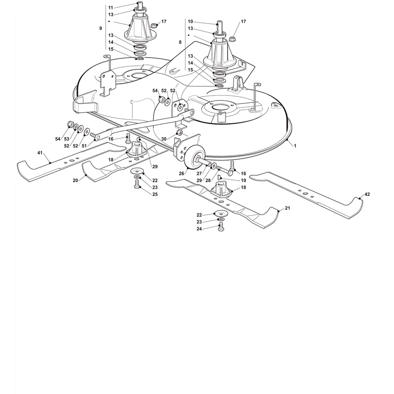 Castel / Twincut / Lawnking PT135HD (2012) Parts Diagram, Cutting Plate  