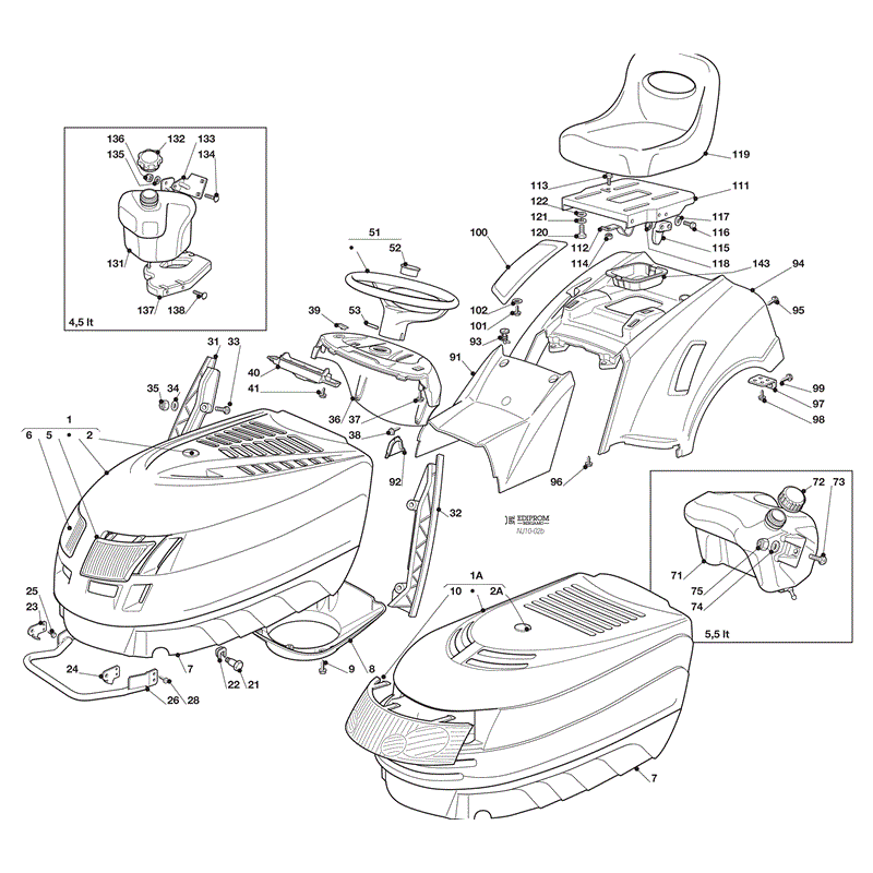 Mountfield T35M (Series 7500-WM14 OHV) (2010) Parts Diagram, Page 2