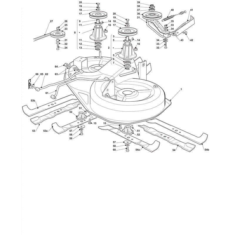 Castel / Twincut / Lawnking XG140HD (2012) Parts Diagram, Cutting Plate