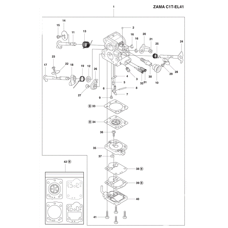 Husqvarna 435e Chainsaw (2011) Parts Diagram, Carburetor 