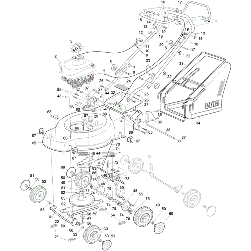 Hayter Motif 48 Autodrive  (434H313000001-434H313999999) Parts Diagram, Page 1