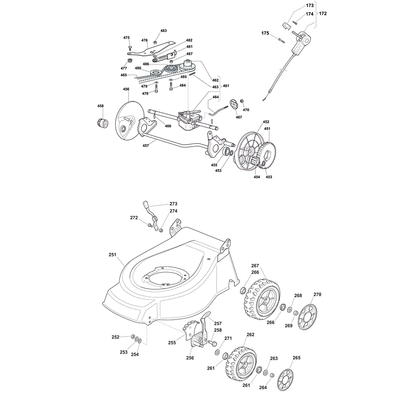 Mountfield 464PD Petrol Rotary Mower (2008) Parts Diagram, Page 2
